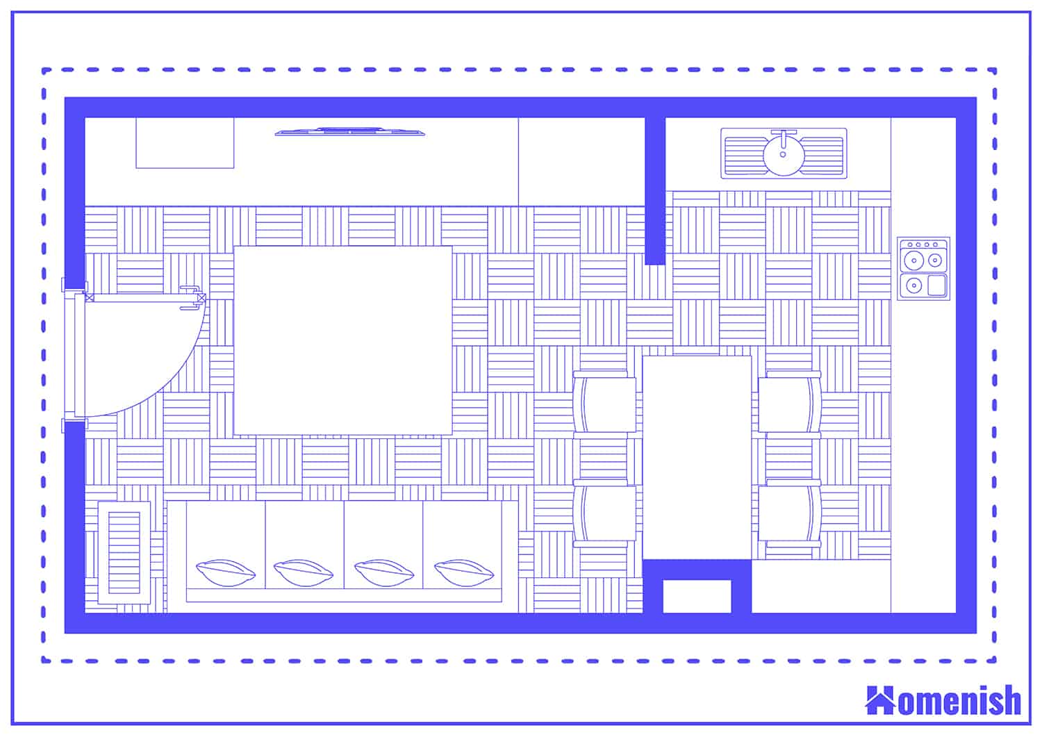 Loft Living Layout Floor Plan
