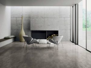 11現代灰色地板客廳的想法