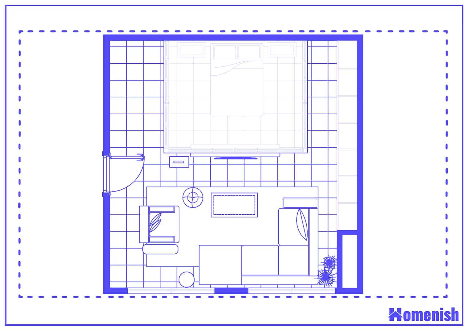 窄矩形客廳Floor Plan