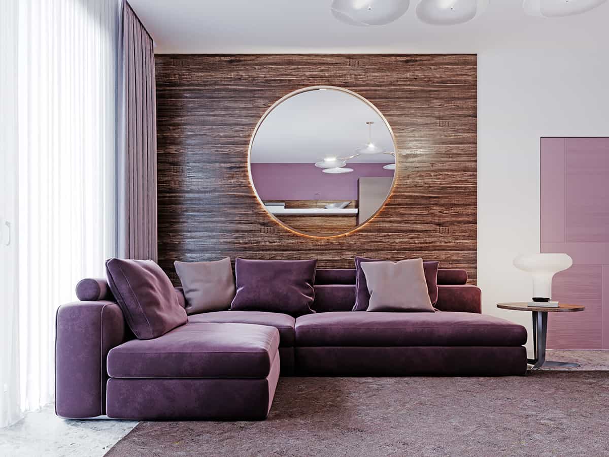 紫色的沙發