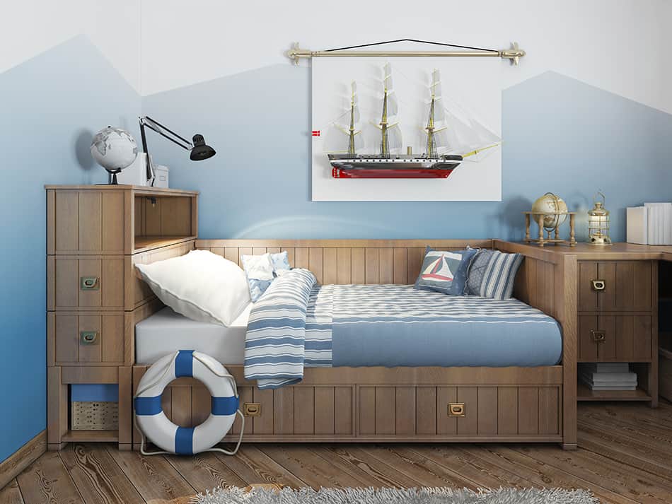 A Teenager’s Bedroom in Nautical Theme