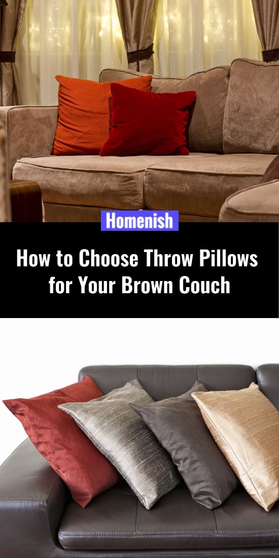如何為你的棕色沙發選擇抱枕