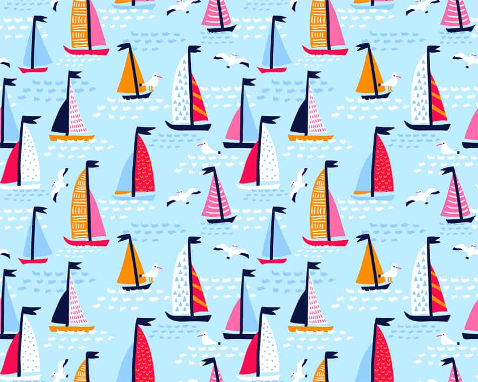 Sailing Wallpaper as a Bold Nautical Touch 