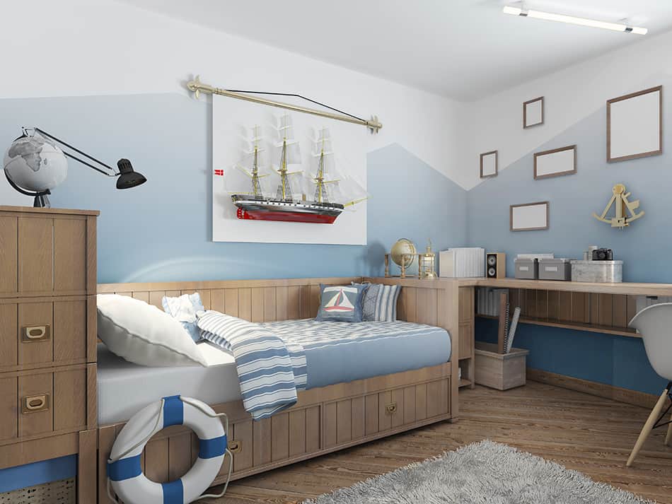 航海風格的臥室