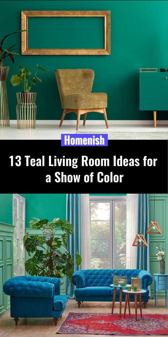 13 Teal Living Room Ideas for a Show of Color