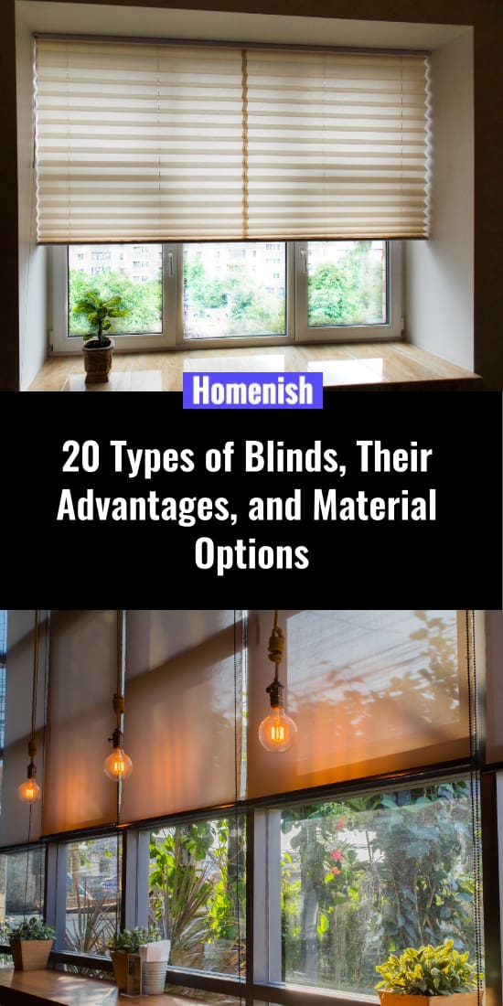 百葉窗的20種類型，它們的優點和材料選擇