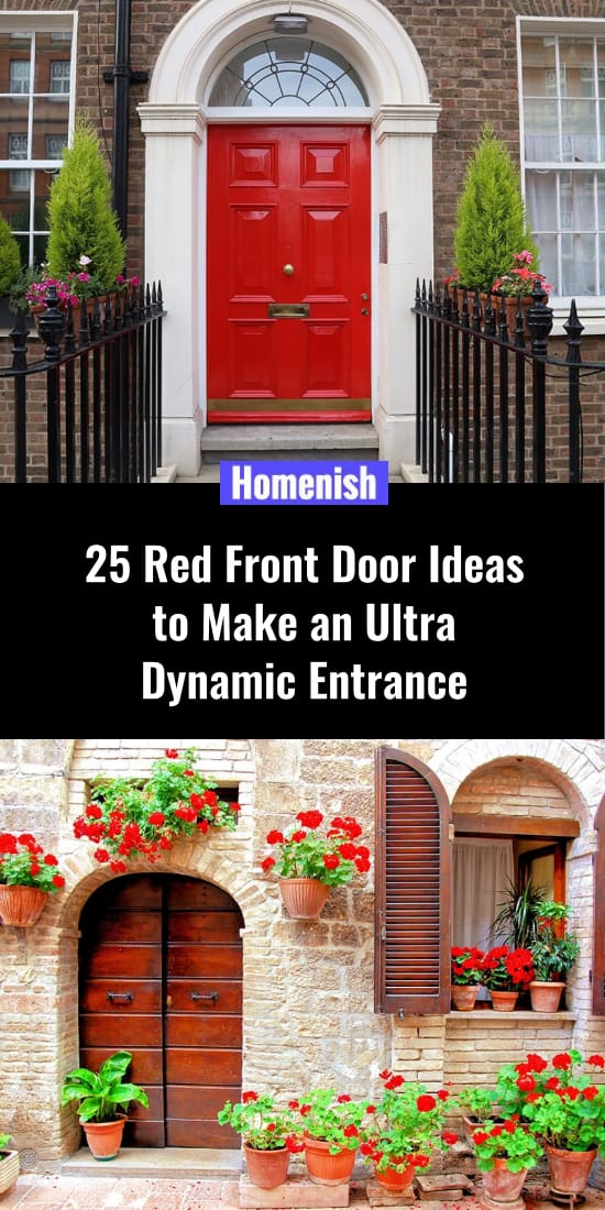 25個紅色前門的想法，使一個超動態的入口