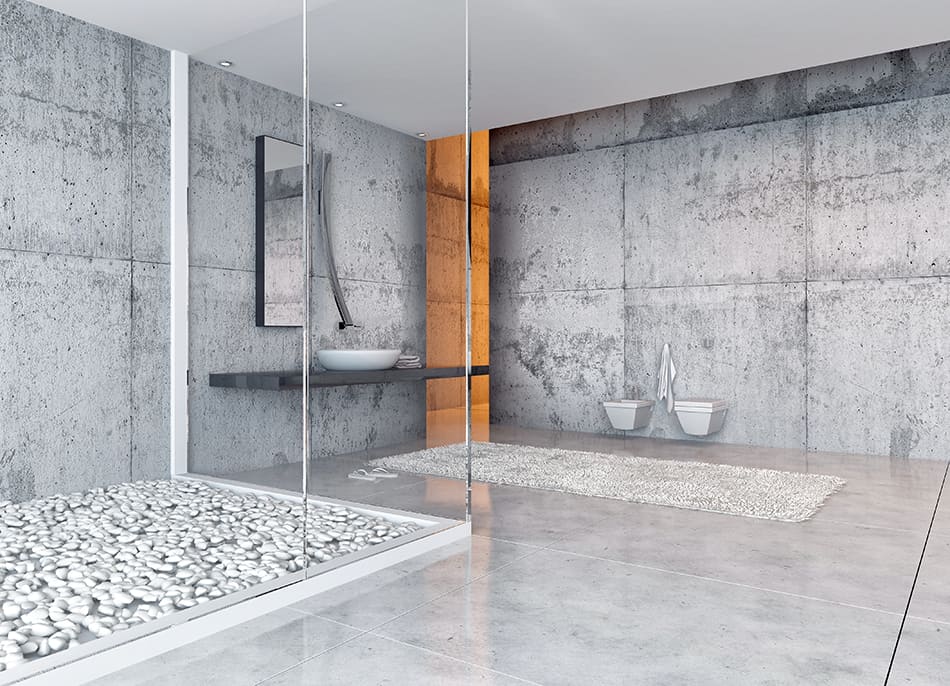混凝土和大理石浴室