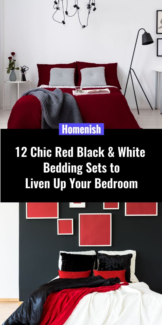 12別致的紅黑白床上用品，使你的臥室充滿活力