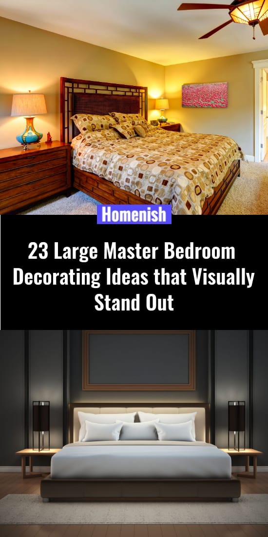 23個視覺上脫穎而出的大主臥室裝飾創意