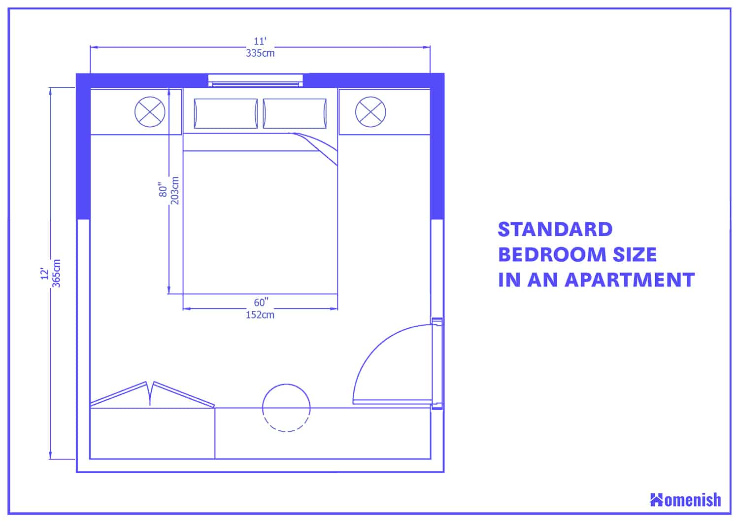 標準臥室尺寸in an Apartment
