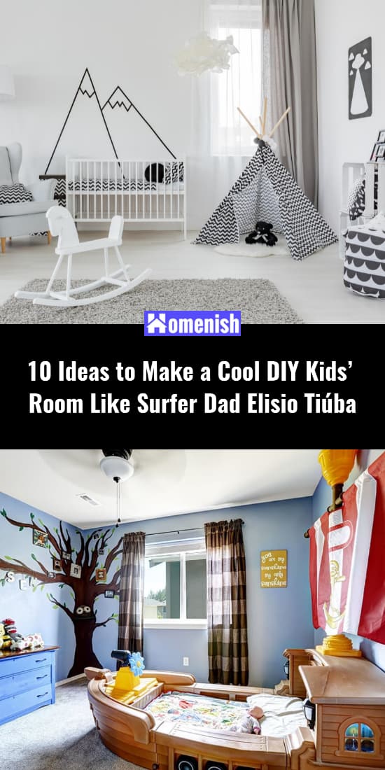 像衝浪爸爸Elisio一樣DIY一個很酷的孩子房間的10個主意Tiúba
