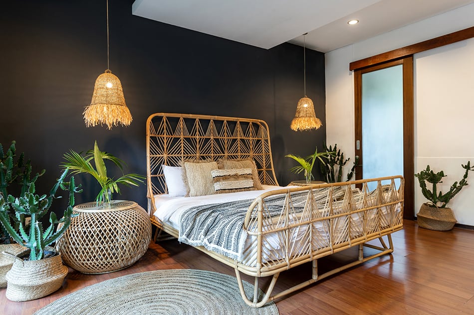 Bamboo Bed and Matching Headboard