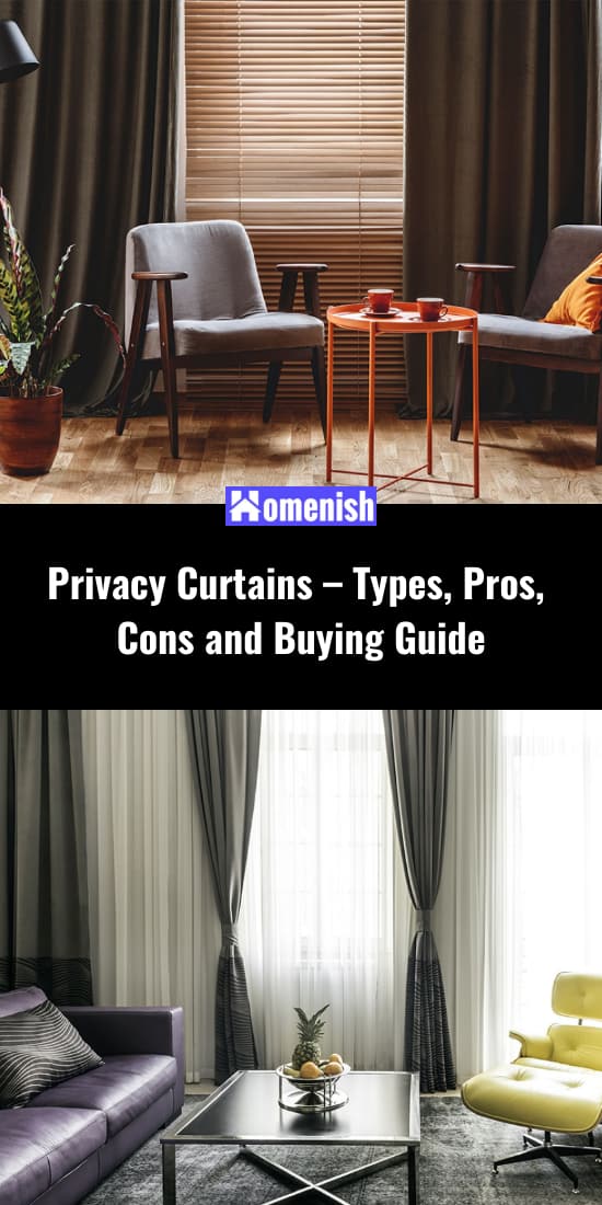 隱私窗簾-類型，優點，缺點和購買指南