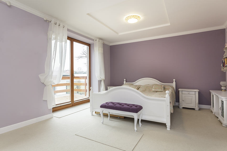 8個優雅的紫色和白色臥室創意