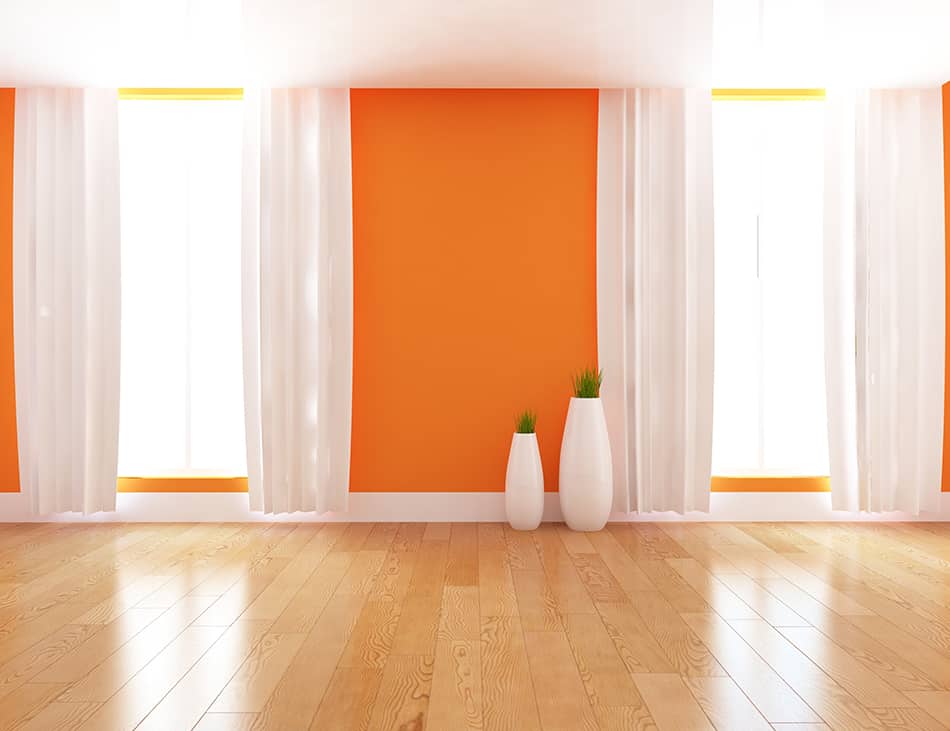 什麼顏色的窗簾配橙色的牆壁?