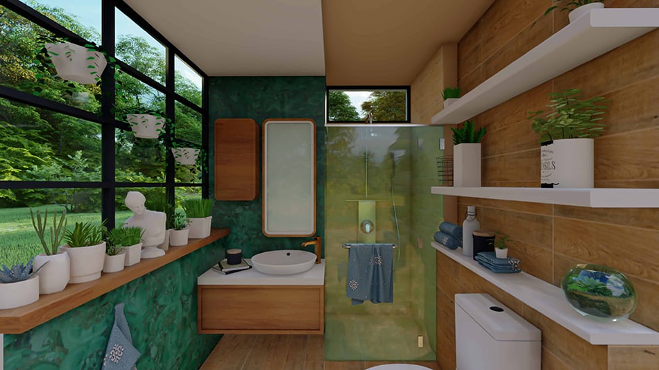 11個功能空間的狹窄浴室創意