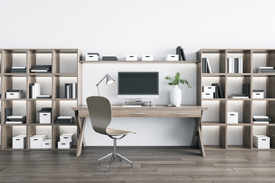 把你的空房間變成家庭辦公室或書房