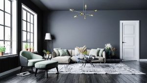 灰色地板配什麼顏色的家具?
