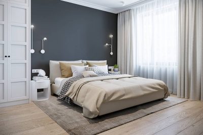 什麼顏色的床上用品適合灰色的牆壁