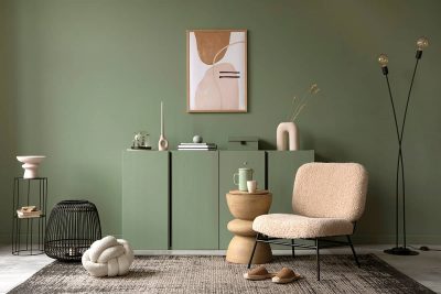 顏色和灰綠色的家具