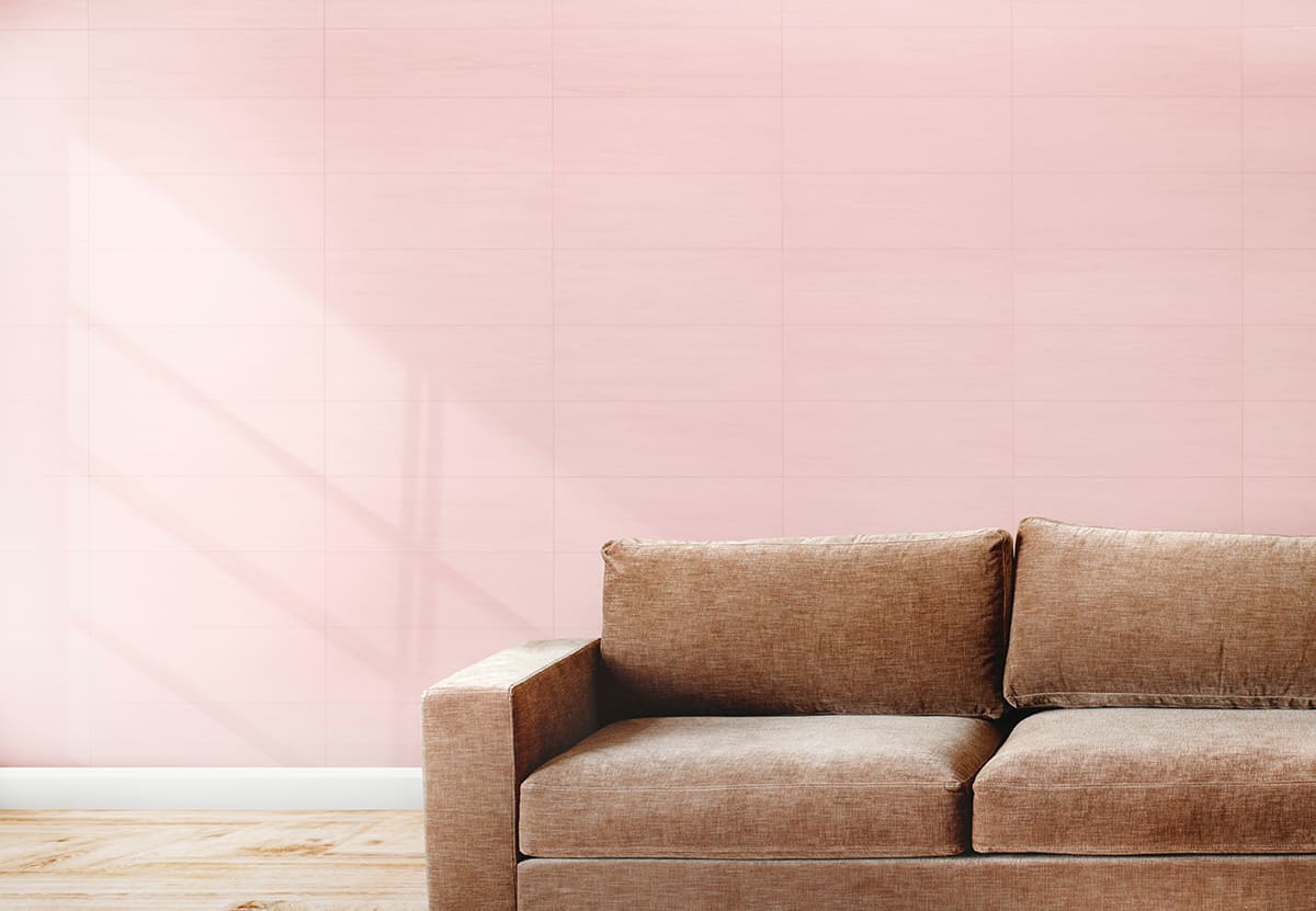 柔軟的粉紅色棕褐色沙發