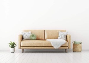 棕褐色的沙發配什麼顏色的牆