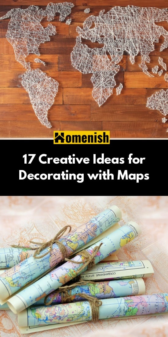 17個用地圖裝飾的創意