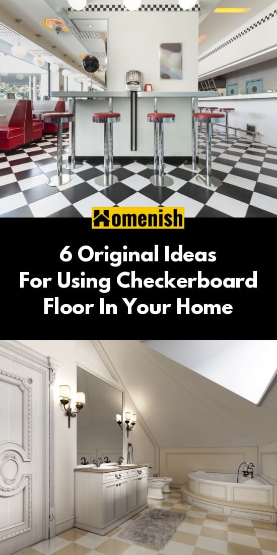 6您家中使用棋盤地板的原創想法